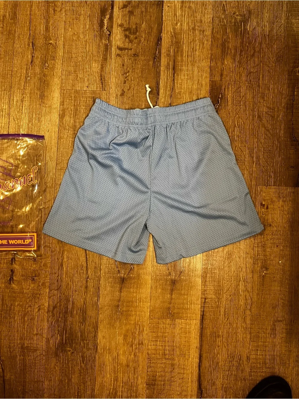 Brand new Eric Emanuel Baby Blue Mesh Athletic Shorts